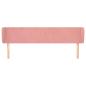 Preview: Kopfteil mit Ohren Rosa 163x23x78/88 cm Samt