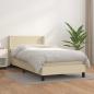 Preview: ARDEBO.de - Boxspringbett mit Matratze Creme 80x200 cm Kunstleder