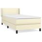 Preview: Boxspringbett mit Matratze Creme 80x200 cm Kunstleder