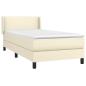 Preview: Boxspringbett mit Matratze Creme 80x200 cm Kunstleder
