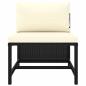 Preview: 6-tlg. Garten-Lounge-Set mit Kissen Poly Rattan Schwarz