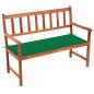 Preview: ARDEBO.de - Gartenbank mit Auflage 120 cm Massivholz Akazie