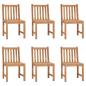 Preview: Gartenstühle 6 Stk. mit Kissen Massivholz Teak