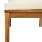 Preview: 11-tlg. Garten-Lounge-Set mit Creme Kissen Massivholz Akazie