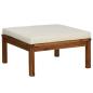 Preview: 11-tlg. Garten-Lounge-Set mit Creme Kissen Massivholz Akazie