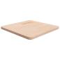 Preview: ARDEBO.de - Tischplatte Quadratisch 50x50x2,5 cm Eichenholz Unbehandelt
