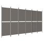 Preview: 6-tlg. Paravent Anthrazit 300x220 cm Stoff