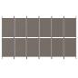 Preview: 6-tlg. Paravent Anthrazit 300x200 cm Stoff