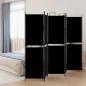 Preview: ARDEBO.de - 5-tlg. Paravent Schwarz 250x180 cm Stoff