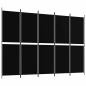Preview: 5-tlg. Paravent Schwarz 250x180 cm Stoff