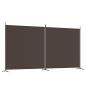 Preview: 2-tlg. Paravent Braun 348x180 cm Stoff
