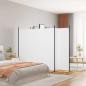 Preview: ARDEBO.de - 4-tlg. Paravent Weiß 698x180 cm Stoff