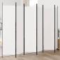 Preview: ARDEBO.de - 6-tlg. Paravent Weiß 300x200 cm Stoff