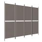 Preview: 4-tlg. Paravent Anthrazit 200x180 cm Stoff