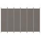 Preview: 6-tlg. Paravent Anthrazit 300x200 cm Stoff