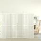 Preview: ARDEBO.de - 6-tlg. Paravent Japanischer Stil Faltbar 240x170 cm Weiß