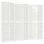 Preview: 6-tlg. Paravent Japanischer Stil Faltbar 240x170 cm Weiß