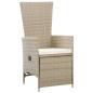 Preview: 7-tlg. Garten-Essgruppe mit Auflagen Beige