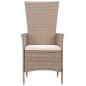 Preview: 7-tlg. Garten-Essgruppe mit Auflagen Beige