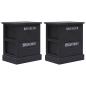 Preview: ARDEBO.de - Nachttische 2 Stk. Schwarz 38×28×45 cm Paulownia-Holz