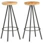 Preview: ARDEBO.de - Barhocker 2 Stk. Raues Mangoholz