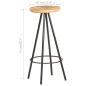 Preview: Barhocker 2 Stk. Raues Mangoholz