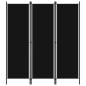 Preview: ARDEBO.de - 3-tlg. Raumteiler Schwarz 150x180 cm