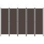 Preview: ARDEBO.de - 5-tlg. Raumteiler Braun 250x180 cm