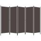 Preview: 5-tlg. Raumteiler Braun 250x180 cm