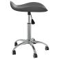 Preview: Friseur Rollhocker Grau Kunstleder