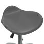 Preview: Friseur Rollhocker Grau Kunstleder