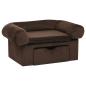 Preview: Hundesofa mit Schublade Braun 75x50x38 cm Plüsch