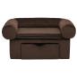 Preview: Hundesofa mit Schublade Braun 75x50x38 cm Plüsch