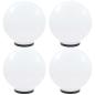 Preview: ARDEBO.de - LED-Gartenleuchten 4 Stk. Kugelförmig 40 cm PMMA