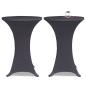Preview: ARDEBO.de - Tischhusse Stretchhusse 2 Stk 60 cm Anthrazit