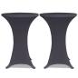 Preview: Tischhusse Stretchhusse 2 Stk 60 cm Anthrazit