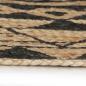 Preview: Teppich Handgefertigt Jute Schwarzer Druck 120 cm