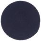 Preview: Tischsets 6 Stk. Marineblau 38 cm Rund Baumwolle