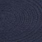 Preview: Tischsets 6 Stk. Marineblau 38 cm Rund Baumwolle