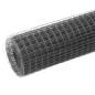 Preview: Drahtzaun Stahl mit PVC-Beschichtung 25x0,5 m Grau