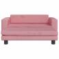 Preview: Hundebett mit Verlängerung Rosa 100x50x30 cm Samt