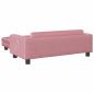 Preview: Hundebett mit Verlängerung Rosa 100x50x30 cm Samt