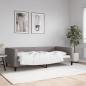 Preview: ARDEBO.de - Tagesbett Taupe 100x200 cm Stoff