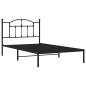 Preview: Bettgestell mit Kopfteil Metall Schwarz 107x203 cm