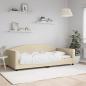 Preview: ARDEBO.de - Tagesbett Creme 100x200 cm Stoff