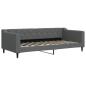Preview: Tagesbett Dunkelgrau 90x200 cm Stoff