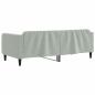 Preview: Tagesbett Hellgrau 90x190 cm Samt