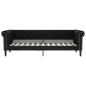 Preview: Tagesbett Schwarz 90x200 cm Kunstleder