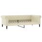 Preview: Tagesbett Creme 80x200 cm Kunstleder