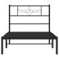 Preview: Bettgestell mit Kopfteil Metall Schwarz 90x200 cm